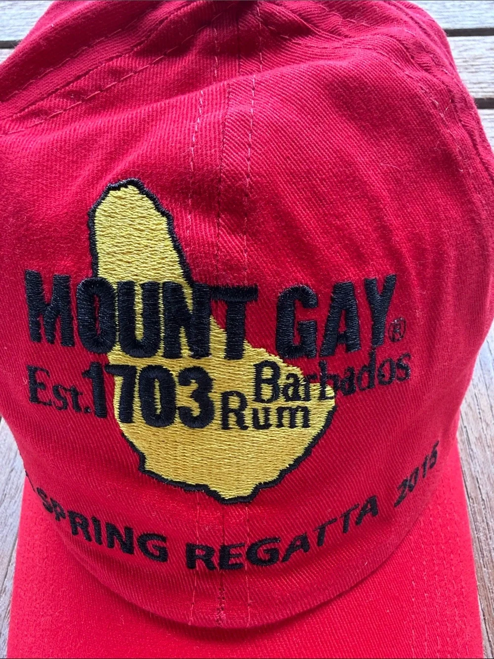 Mount Gay Rum Spring Regatta 2015 Barbados Red Sailing Hat Collectible
